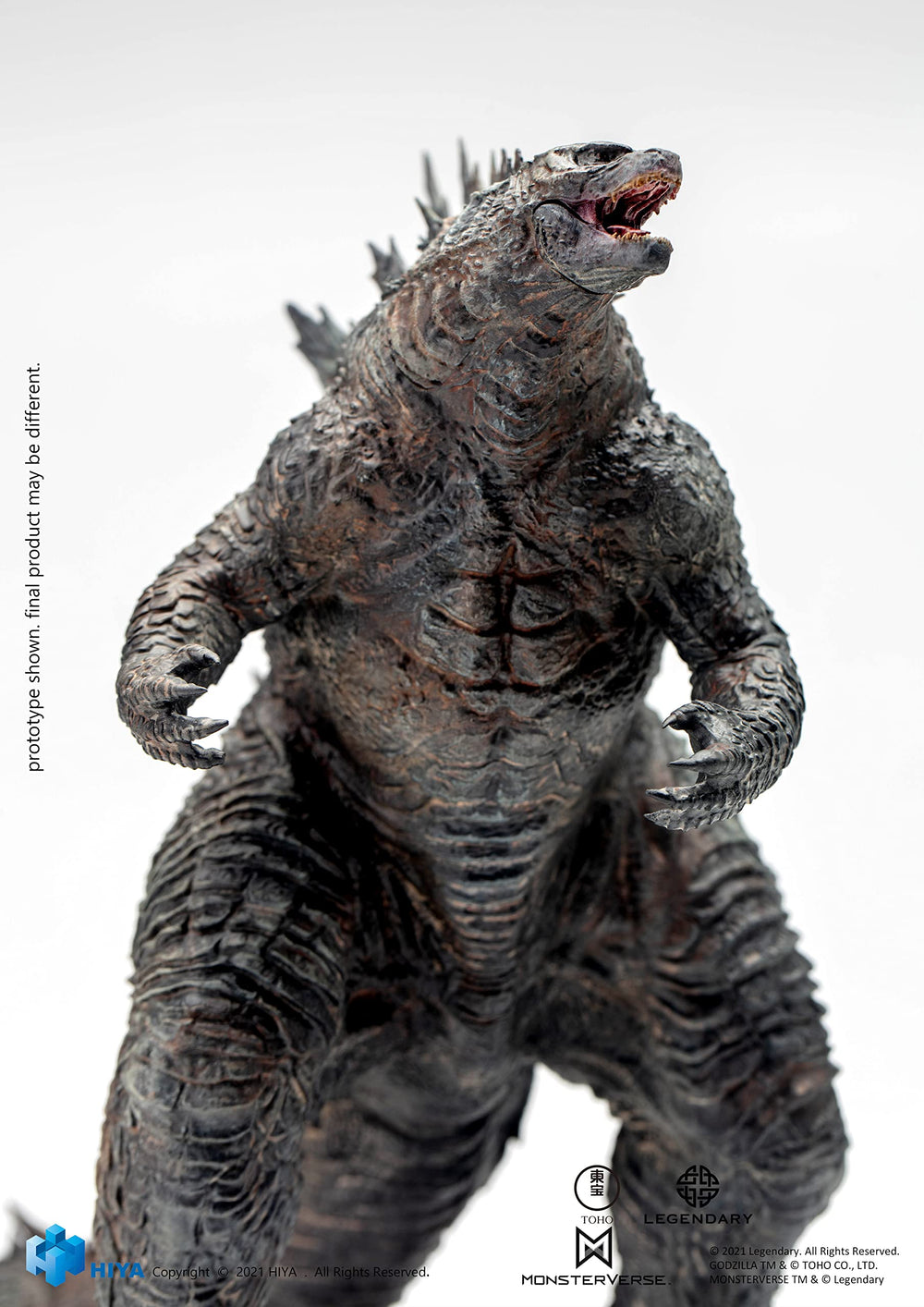 Hiya Toys Godzilla Stylist Series packaging signals PREVIEWS exclusive status.