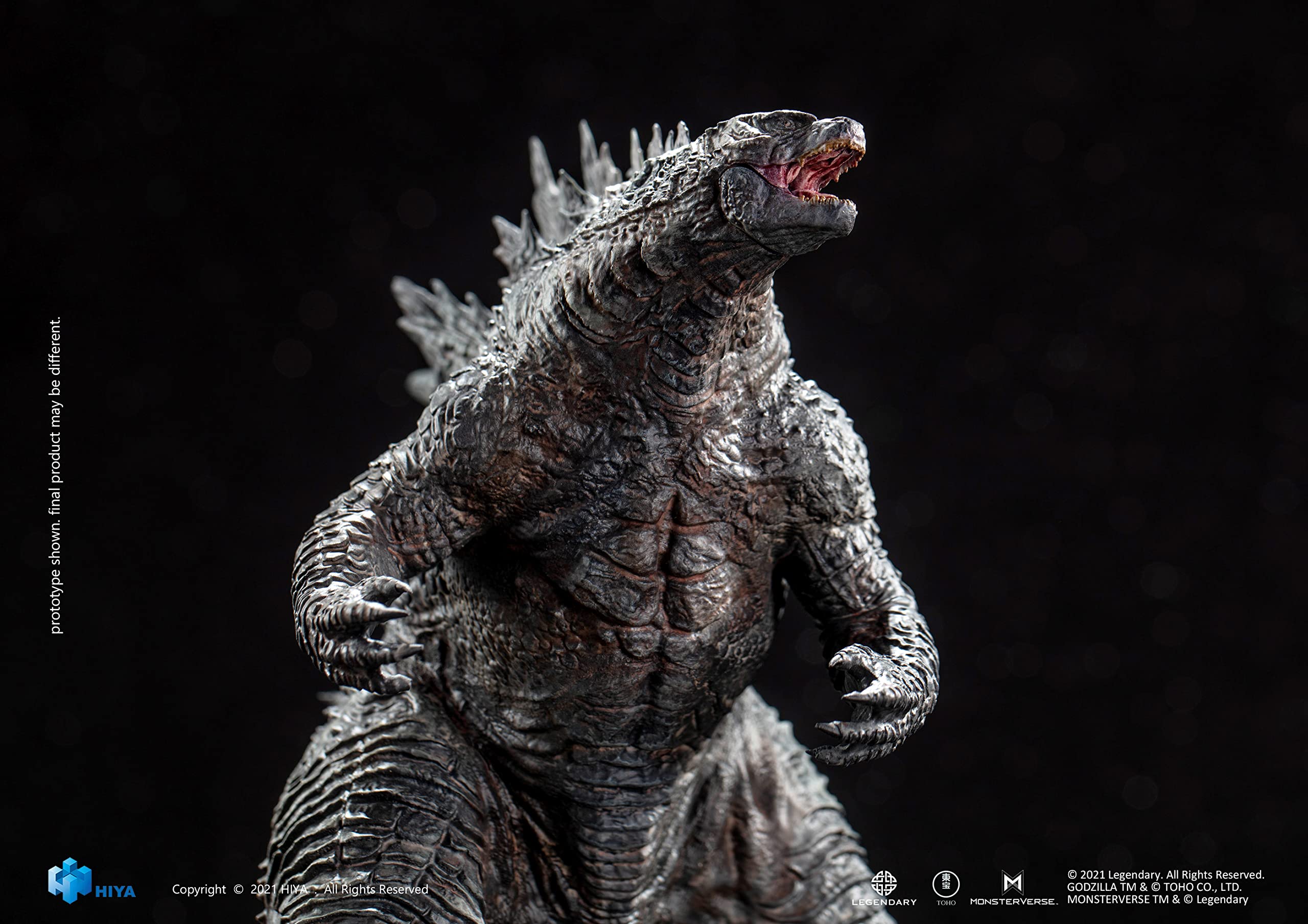 Hiya Toys Godzilla Stylist Series 7.7 inch scale stands proudly on shelves.