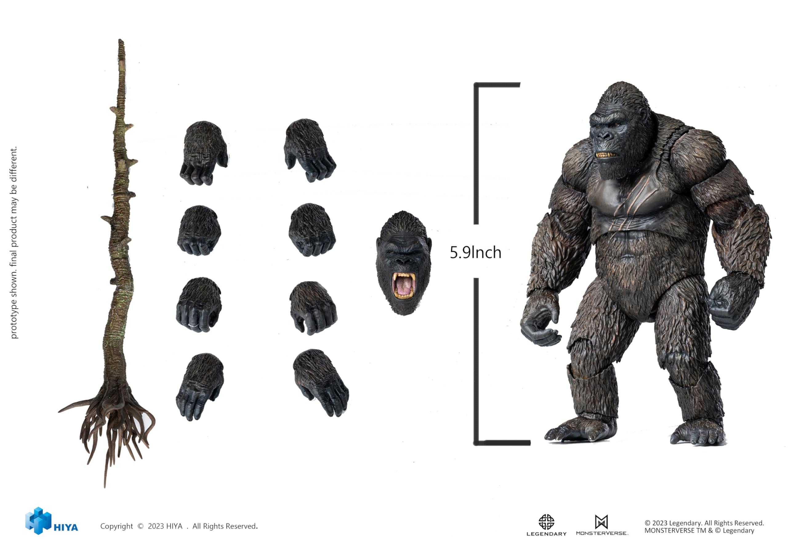 Hiya Toys Kong Exquisite Series interchangeable hands expand expressive poses.