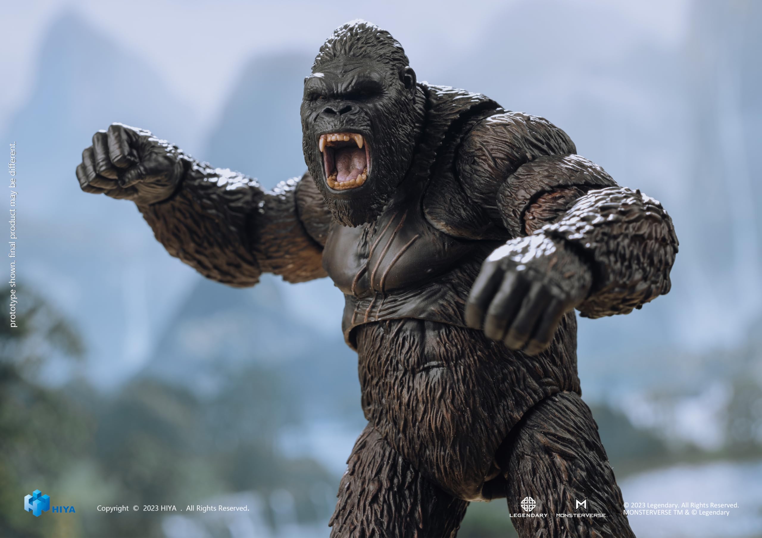 Hiya Toys Kong Exquisite Series roaring head for action-ready scenes.