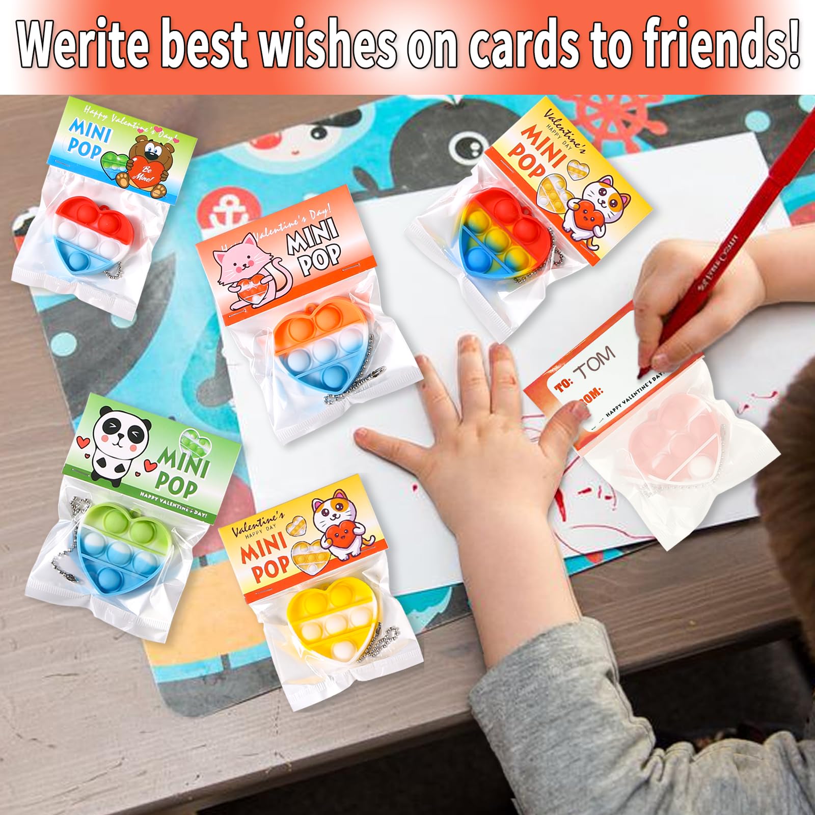 Hiyong classroom prizes with valentines fidget toys