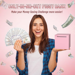 Hizgo piggy bank color and size options for personalized saving.
