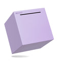 Hizgo purple piggy bank front view with stainless steel durability for long-term savings