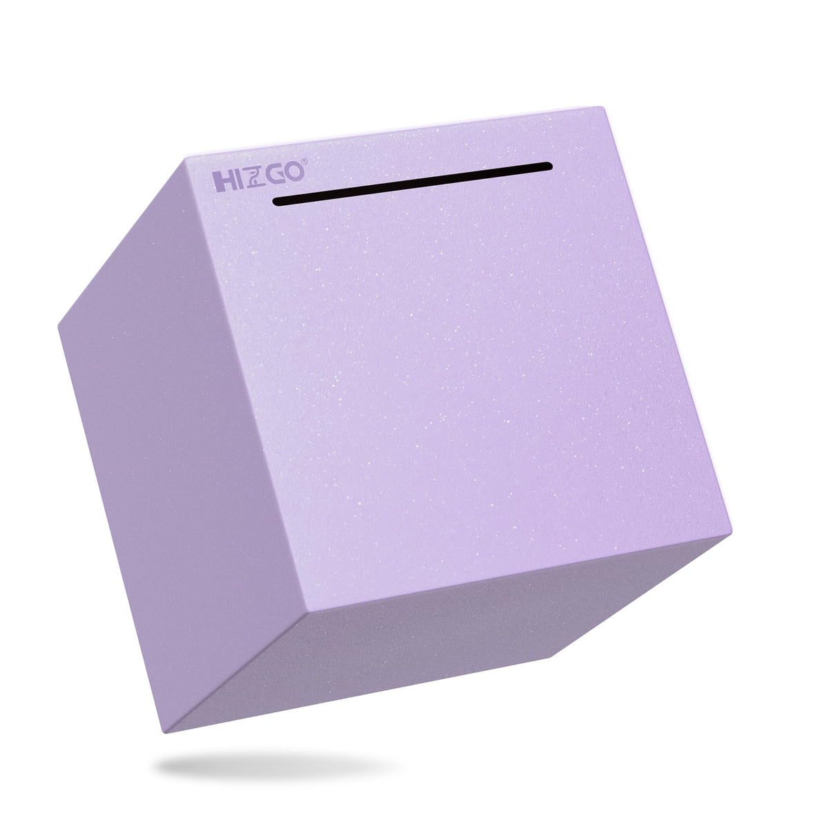 Hizgo purple piggy bank front view with stainless steel durability for long-term savings