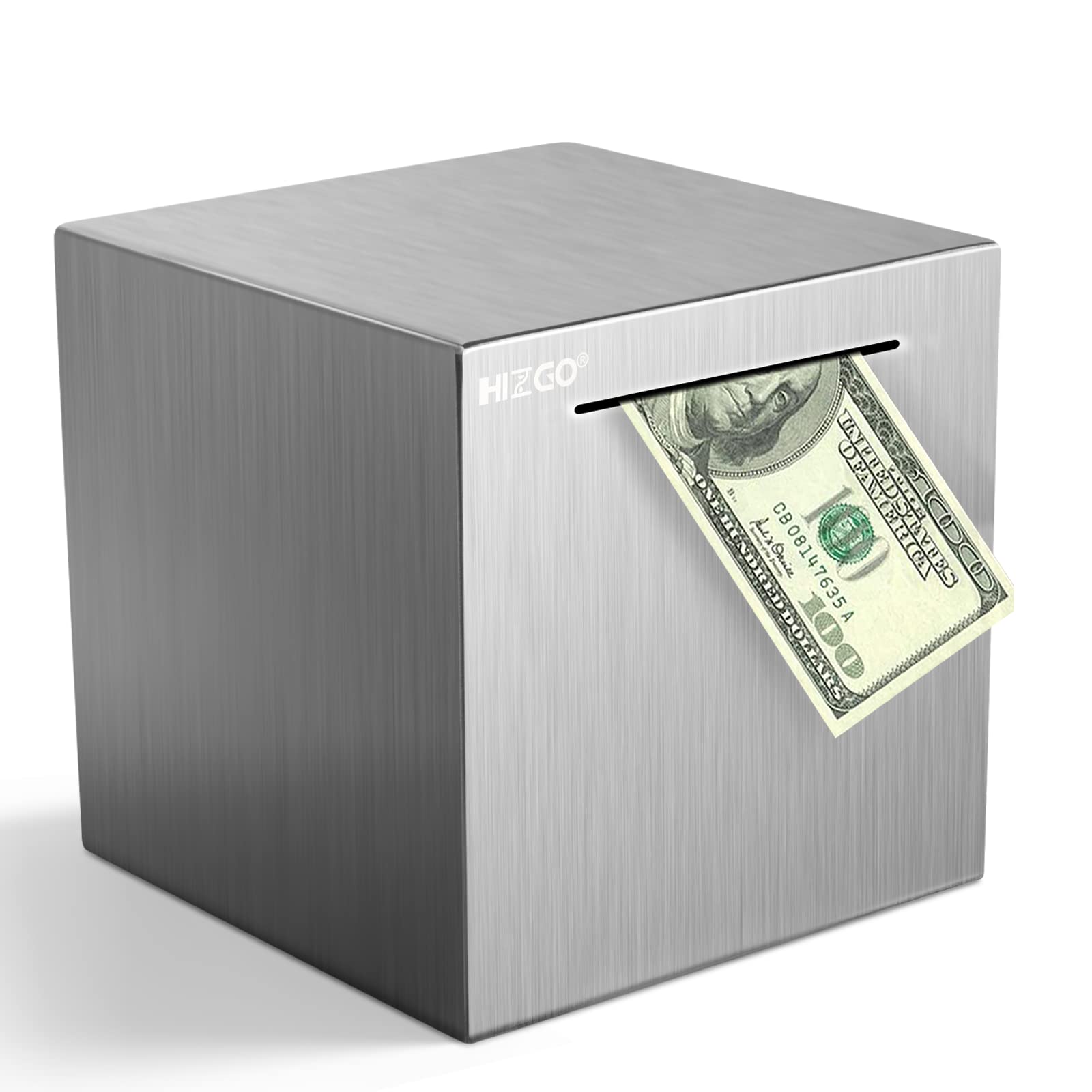 Hizgo stainless steel piggy bank 5.9 inches with premium build for long-term savings