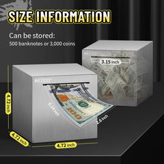 Hizgo piggy bank top view highlights sealed six-sided design for secure saving