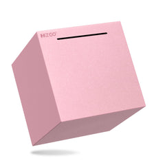 hizgo pink piggy bank front view shows frosted stainless steel for durable saving