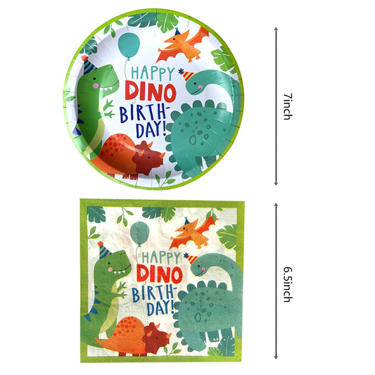 HJFZLY Watercolor Dinosaur Napkins provide soft, absorbent support for quick messes.