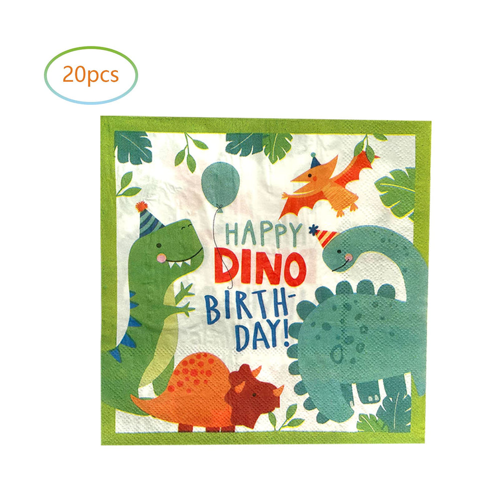 HJFZLY Watercolor Dinosaur Party Decorations enhance the dinos theme’s visual impact.