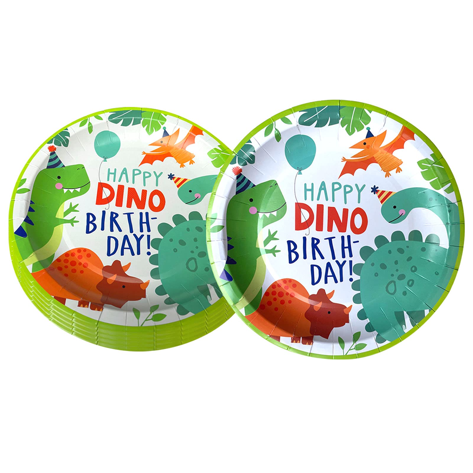 HJFZLY Watercolor Dinosaur Party Setup creates a vibrant table atmosphere for guests.