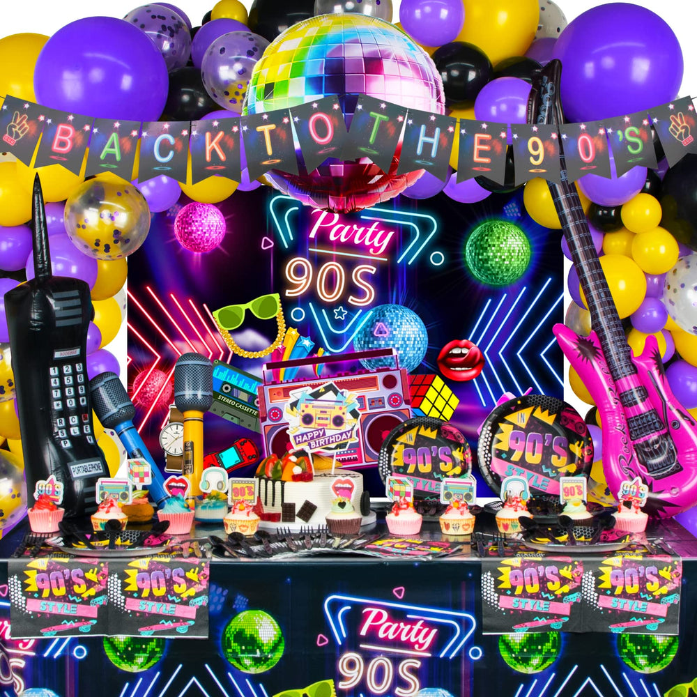 HJINGY 90s banner for retro photo moments and festive ambiance.