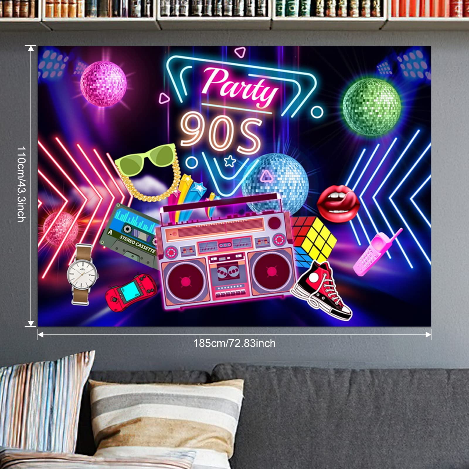 HJINGY 90s 9-inch plates support larger treats with style.