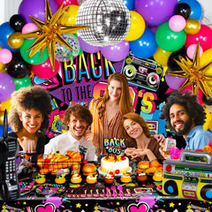 HJINGY back to the 80s backdrop anchors party scenes and photo backdrops