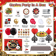 HJINGY casino night backdrop creates a bold focal point for photos and party decor.