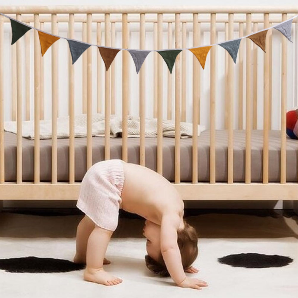 HJKlove triangle flags brighten spaces and are easy to tether for walls and cribs