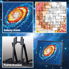 HJPLPXH 3D galaxy block art depth illustrates dimensional craftsmanship and tactile building fun.
