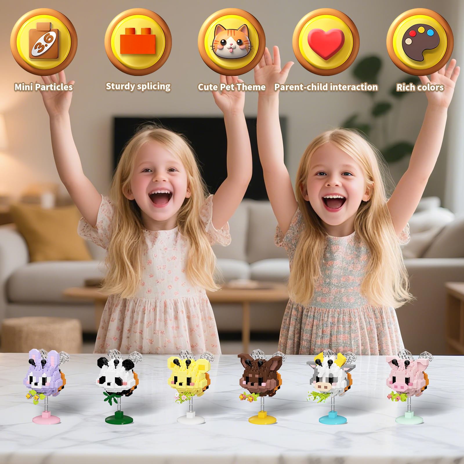 HJPLPXH bee display stand mini block sparks bright collectible fun.