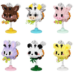 HJPLPXH panda display stand mini block for desk decor and gentle play.