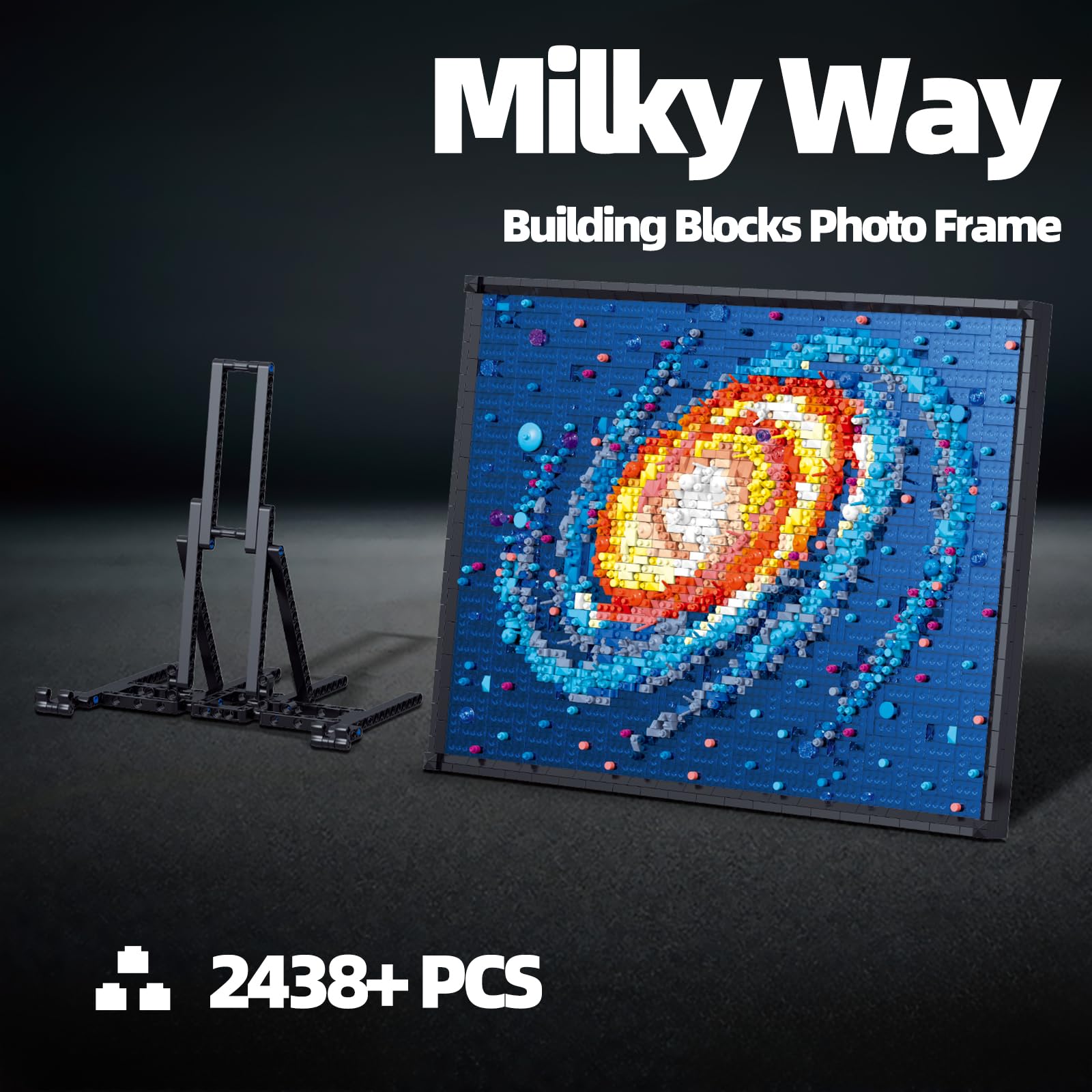 HJPLPXH Nebula pixel table art close-up emphasizes vibrant colors for creative art projects.