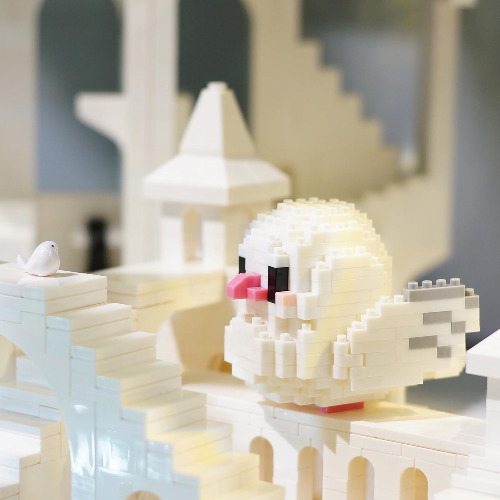 HJPLPXH Parrots colorfully arranged blocks spread for versatile play and color learning.