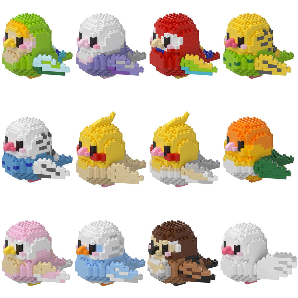 HJPLPXH Parrots micro mini set box front – vibrant colors spark imaginative play.