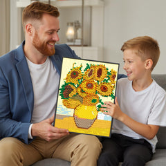 HJPLPXH Pixel Sunflower art ready for gifting or display.