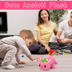 Hkojewp axolotl plush, embroidery detail for durable, long-lasting charm.