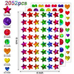 HLARTNET heart stickers 6x4in sheet perfect for cards and crafts.