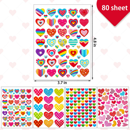 HLARTNET Valentine's heart designs on sheets for invitations and keepsakes with sparkle.