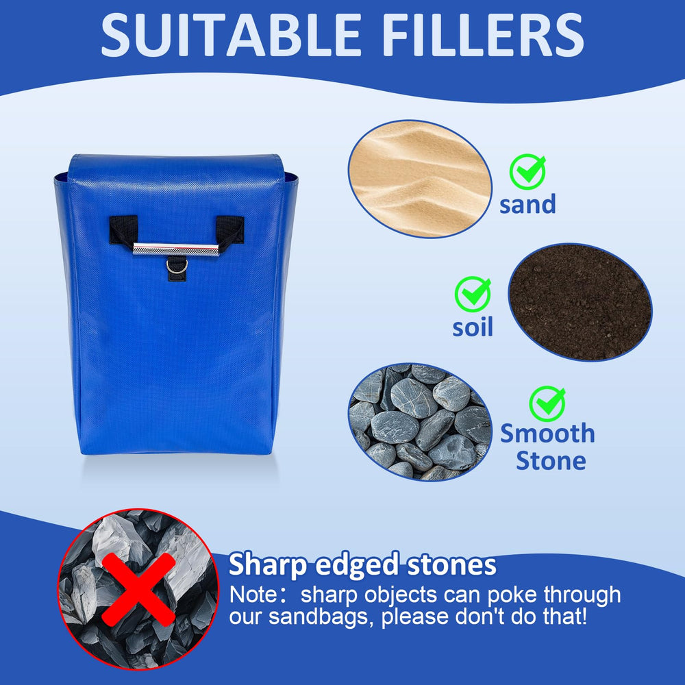 Hlimior blue sandbags secure water slides and tents with ease.