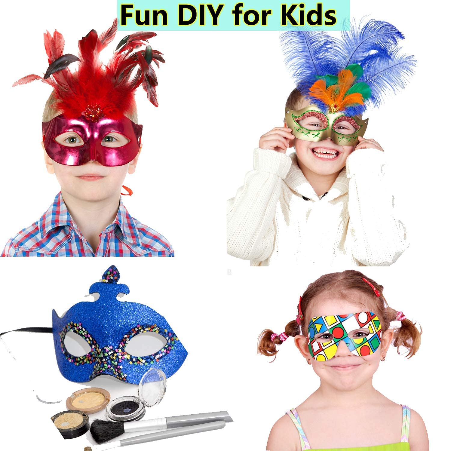 HLXFF3 Timtop DIY masquerade masks ideal for parties.