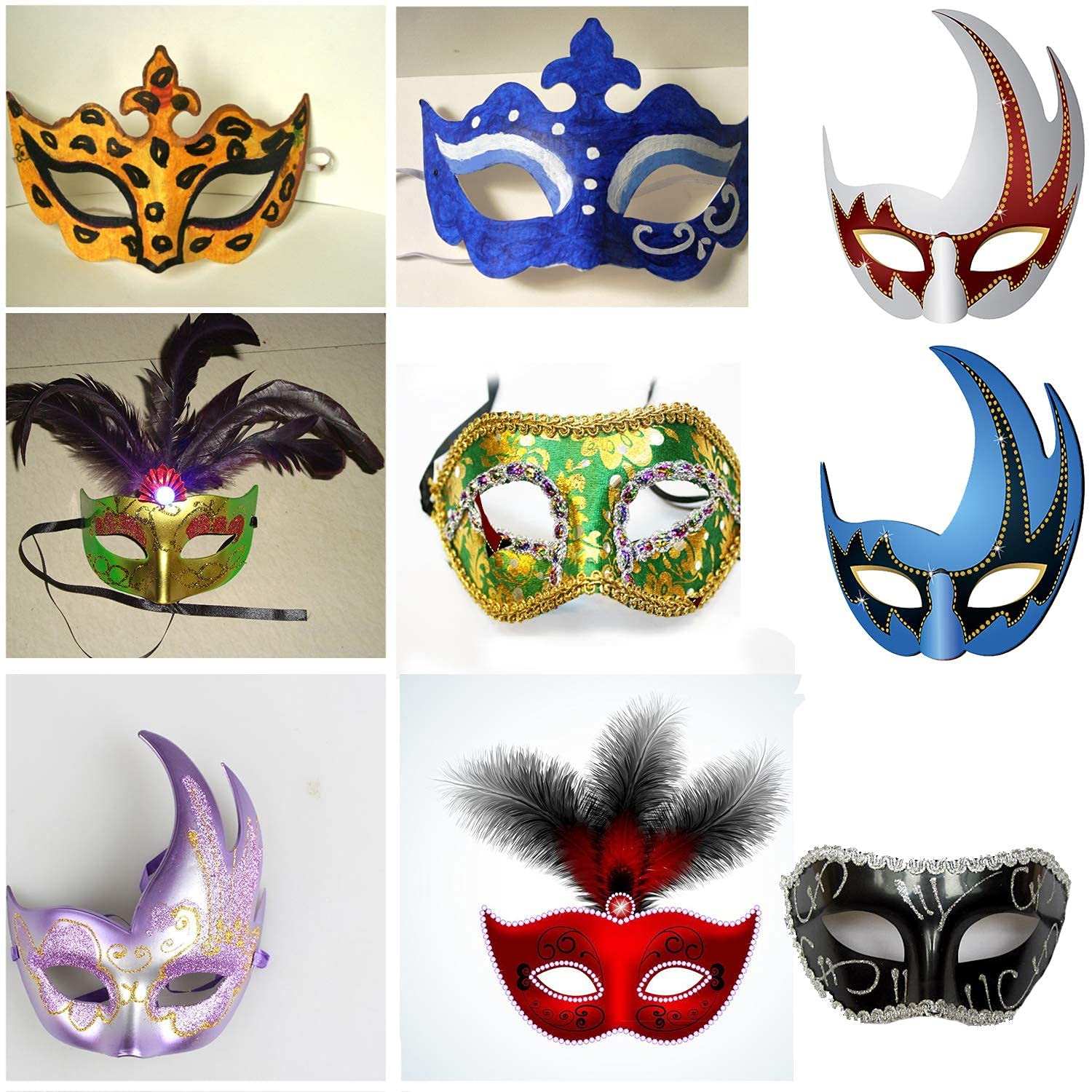 HLXFF3 Timtop paintable white mask close-up for art and crafts.