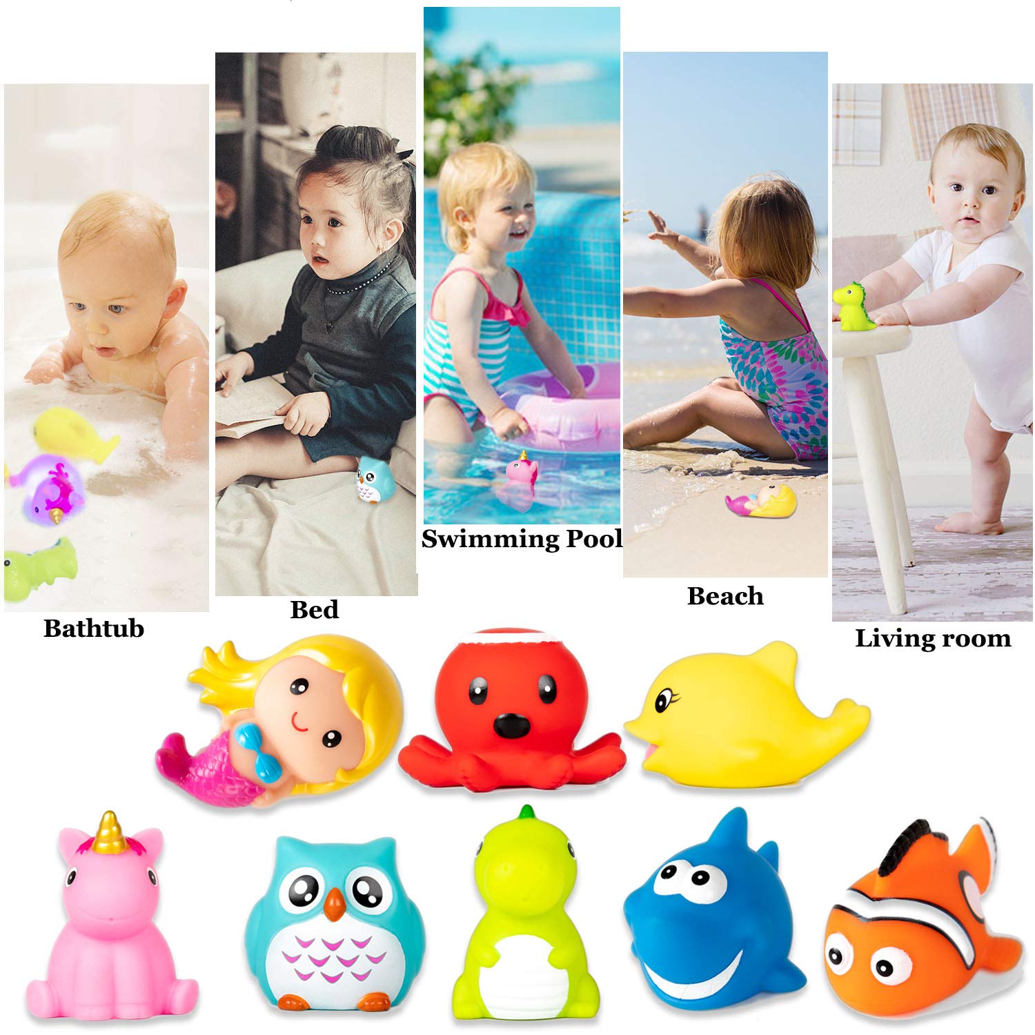 HLXY bath toy octopus LED lights spark splashy playtime