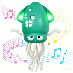 HLXY Dancing Octopus Toy crawling during tummy time to spark movement