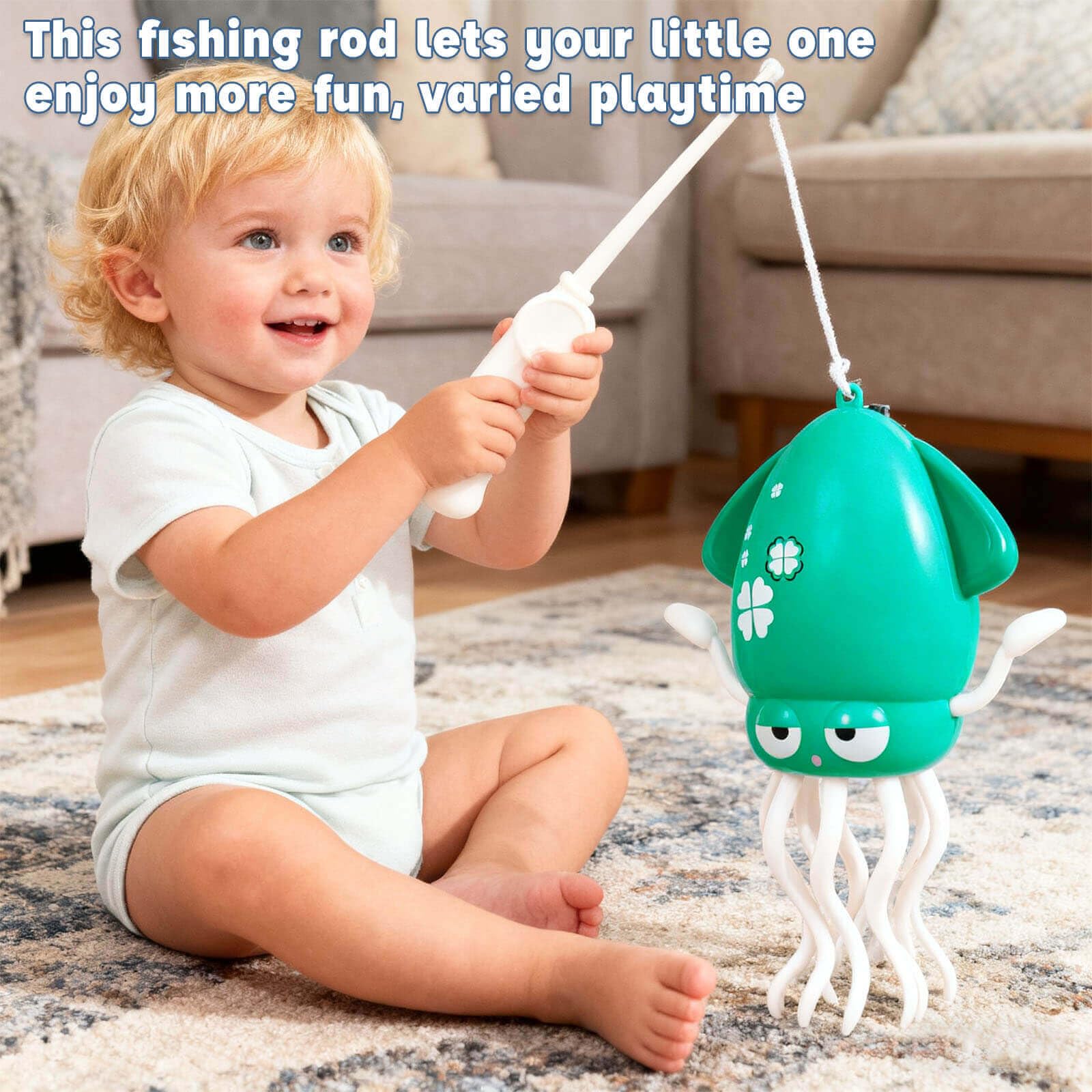 HLXY Dancing Octopus Toy fishing rod play for imaginative role-play