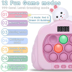 HLXY pop bubble fidget in action, ideal for tactile focus and portable fun