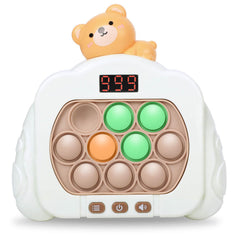 HLXY Quick Push Pop Game Bear front view held for portable fun