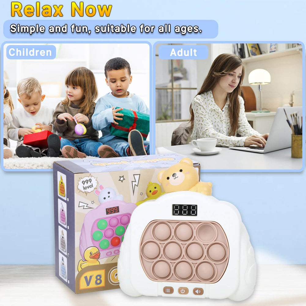 HLXY Quick Push Pop Game silicone body is durable and easy to clean
