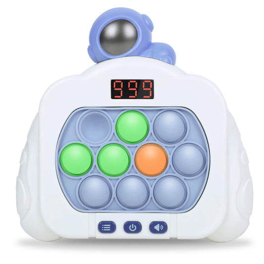 HLXY Quick Push Pop Fidget Toy with LED lights for focused play and sensory engagement.