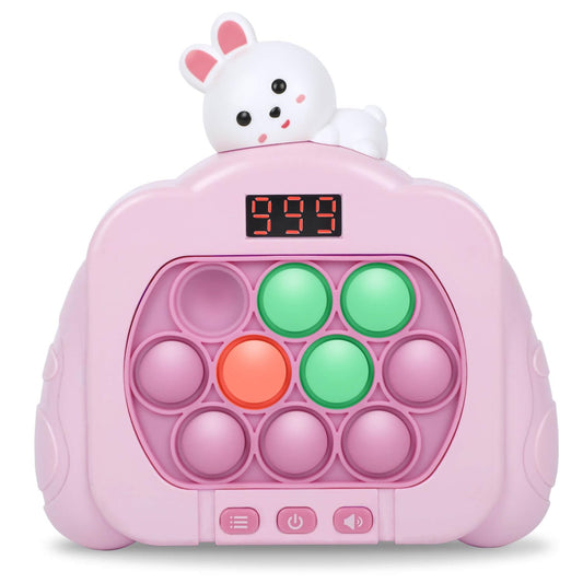 HLXY quick push pop toy with LED screen showing level progress for focused play