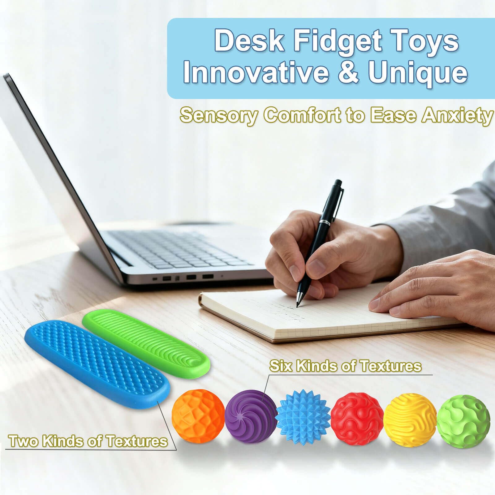 HLXY sensory stones set with magnetic cores for discreet stress relief