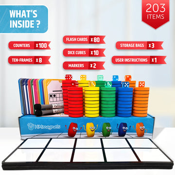 HMmagnets dice set for engaging math games and hands-on learning.
