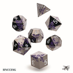 HNCCESG Cthulhu octopus D10 die in shadow purple on black, dramatic results for campaigns