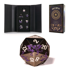 HNCCESG Cthulhu octopus D12 die in shadow purple on black, thematic roleplay enhancements