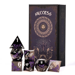 HNCCESG Cthulhu octopus D4 die in shadow purple on black, precise roll for tabletop games
