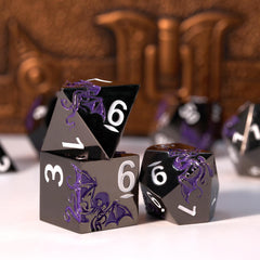 HNCCESG Cthulhu octopus D8 die in shadow purple on black, balanced feel for tactical scenes