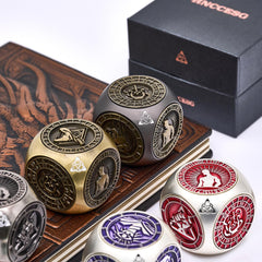 HNCCESG Spinner DND Dice Set purple matte dice for modern RPG aesthetics.
