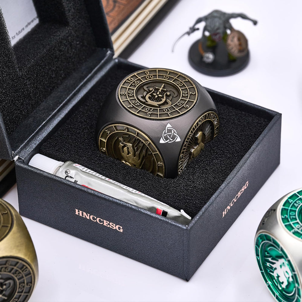 HNCCESG Velvet-lined gift box holds the dice for safe storage and gifting.