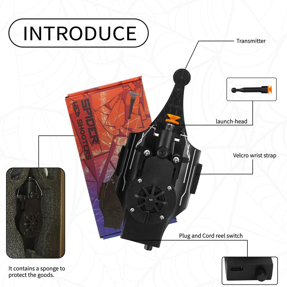 HNCSFW Spider Silk Launcher magnetic attachment, allows adhesion on metal surfaces