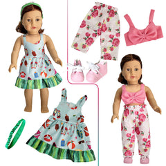 HOAKWA 18-inch clothes collection offers versatile outfits for role play.